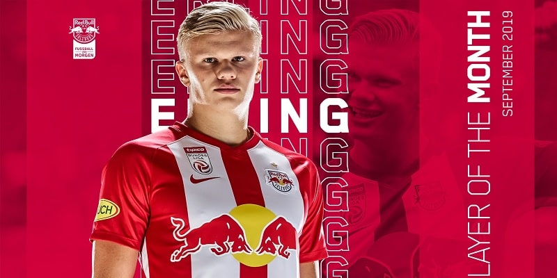 Erling Haaland thăng hoa trong màu áo Red Bull Salzburg