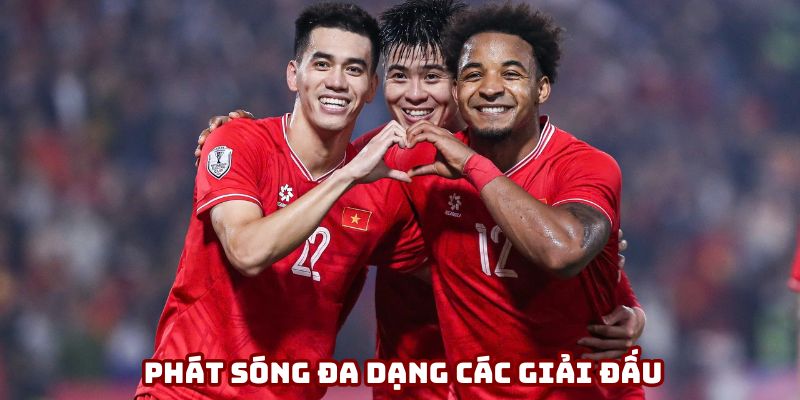 Phát sóng đa dạng các giải trong nước và quốc tế