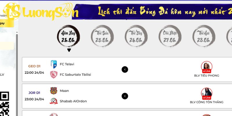 Đôi nét thông tin giới thiệu về chuyên mục lịch thi đấu Lương Sơn TV