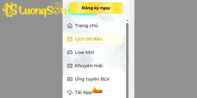 Trang chủ Lương Sơn TV cập nhật nhiều tính năng hữu ích cho dân yêu bóng đá